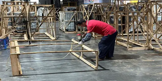 Qi Gong made wooden frames